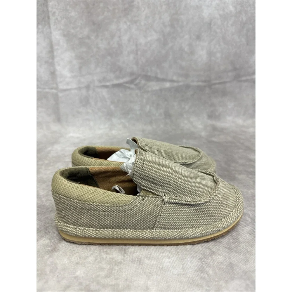 Children's Place Canvas Boys Loafers Toddler SZ-11 Beige Casual Slip-On